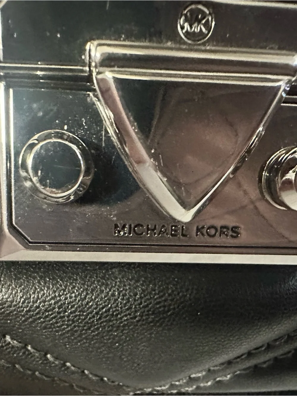 Michael Kors Quilted Black Chain Shoulder Bag